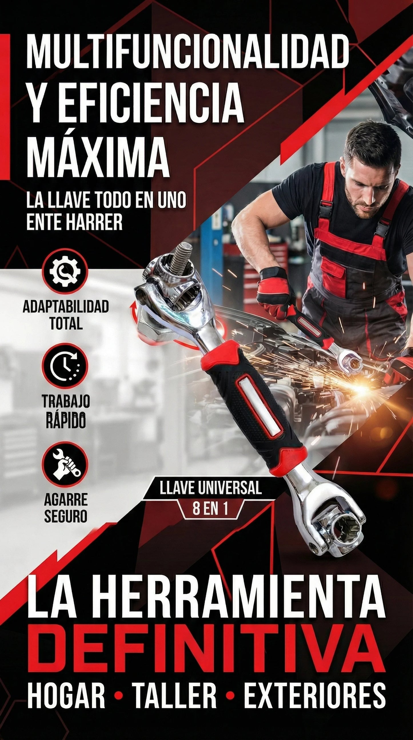 MasterKey™ LLAVE UNIVERSAL Olvídate de cargar múltiples herramientas.