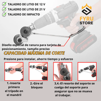 CUTTERPRO™ adaptador de corte de metal para taladro (NO INCLUYE EL TALADRO)
