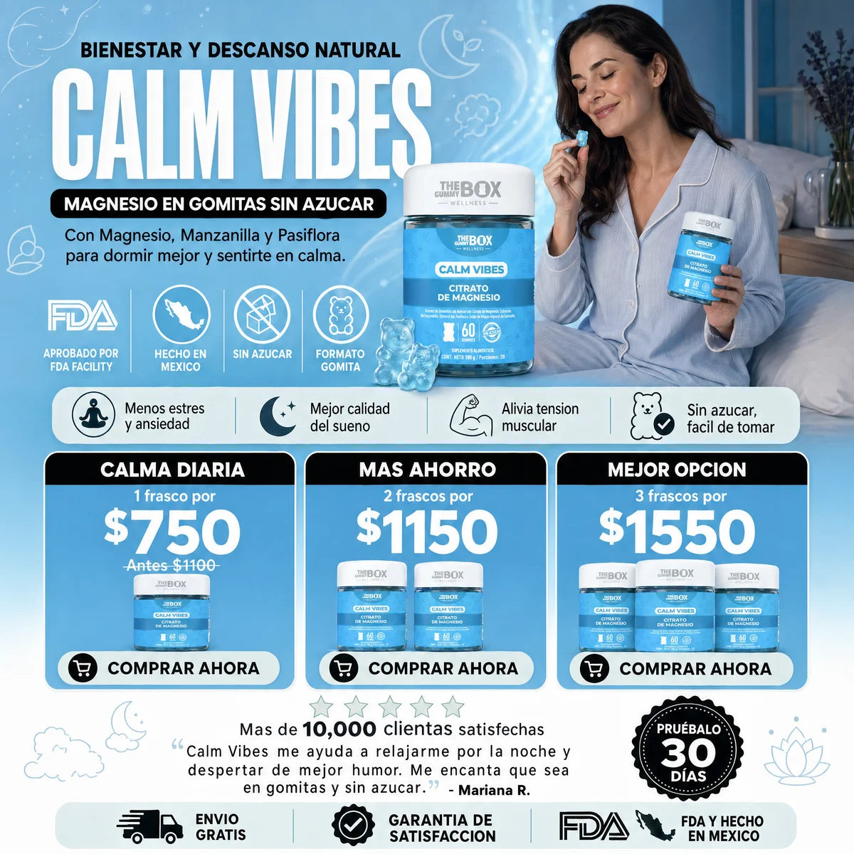 Gomas Sin Azúcar Para Dormir Mejor y Despertar con Energía