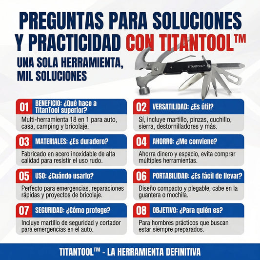 TitanTool™ UNA SOLA HERRAMIENTA 18 SOLUCIONES