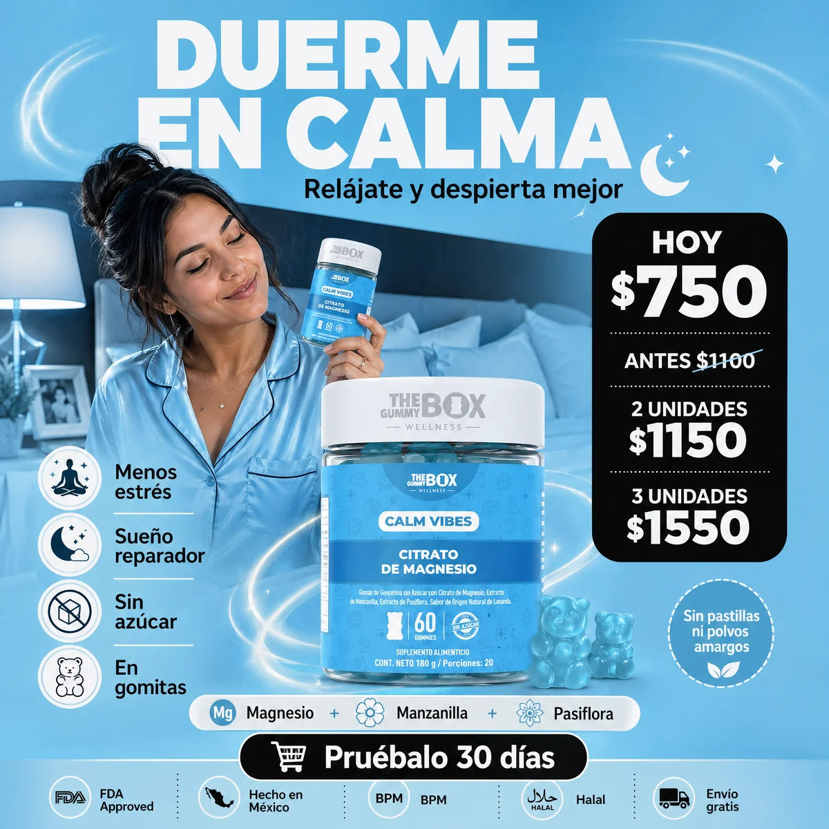 Gomas Sin Azúcar Para Dormir Mejor y Despertar con Energía