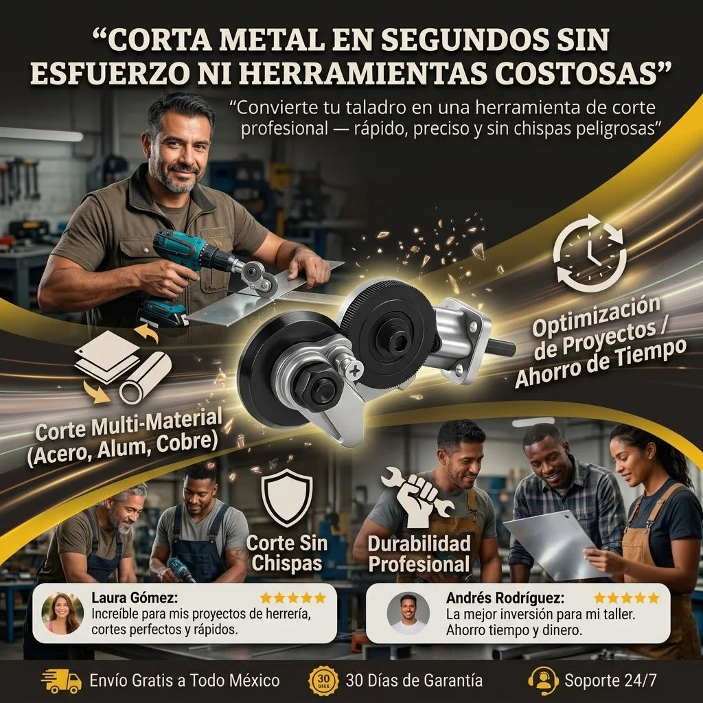 CUTTERPRO™ adaptador de corte de metal para taladro (NO INCLUYE EL TALADRO)
