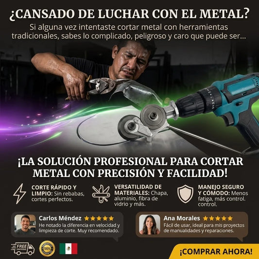 CUTTERPRO™ adaptador de corte de metal para taladro (NO INCLUYE EL TALADRO)