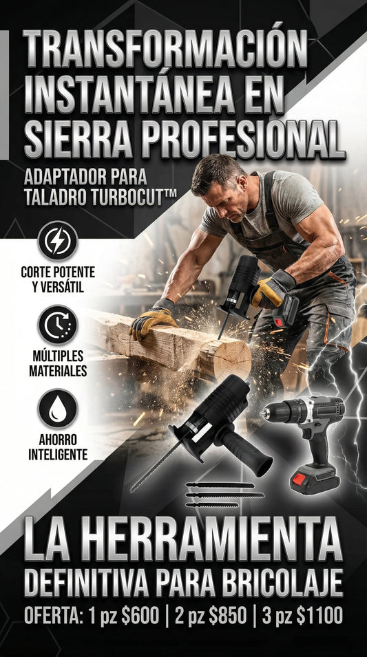 TurboCut™ Convierte tu Taladro en una Sierra profesional en segundos (NO INCLUYE TALADRO)